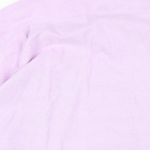 Janeo British Apparel Mens Purple Cotton Dress Shirt Size 2XL Collared Button