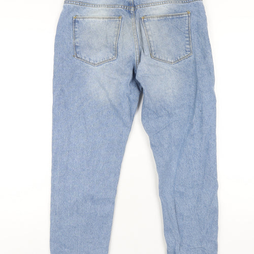 Boohoo Mens Blue Cotton Straight Jeans Size 30 in L27 in Regular Button
