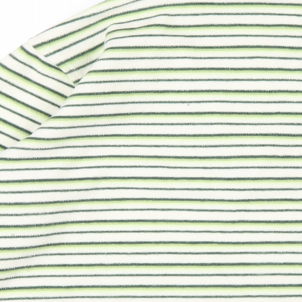 Craghoppers Womens Green Striped Polyester Pullover Sweatshirt Size 10 Zip