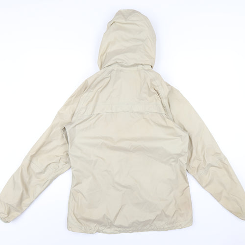 DECATHLON Womens Beige Rain Coat Coat Size S Zip