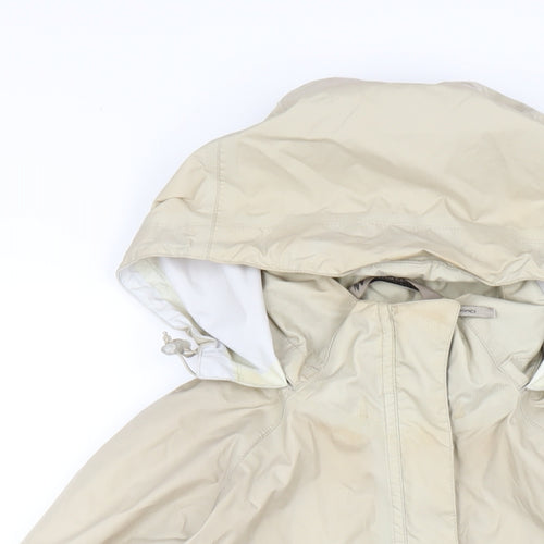 DECATHLON Womens Beige Rain Coat Coat Size S Zip