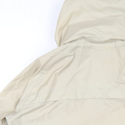 DECATHLON Womens Beige Rain Coat Coat Size S Zip