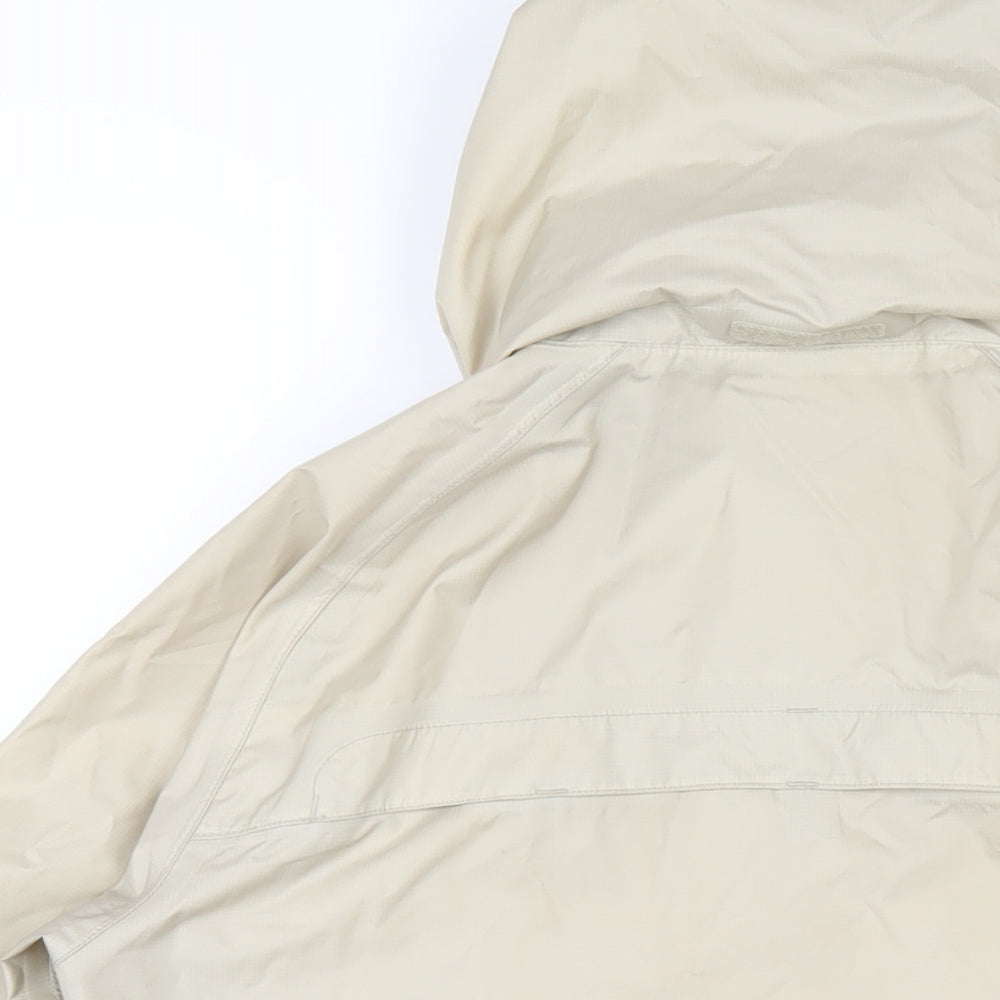 DECATHLON Womens Beige Rain Coat Coat Size S Zip