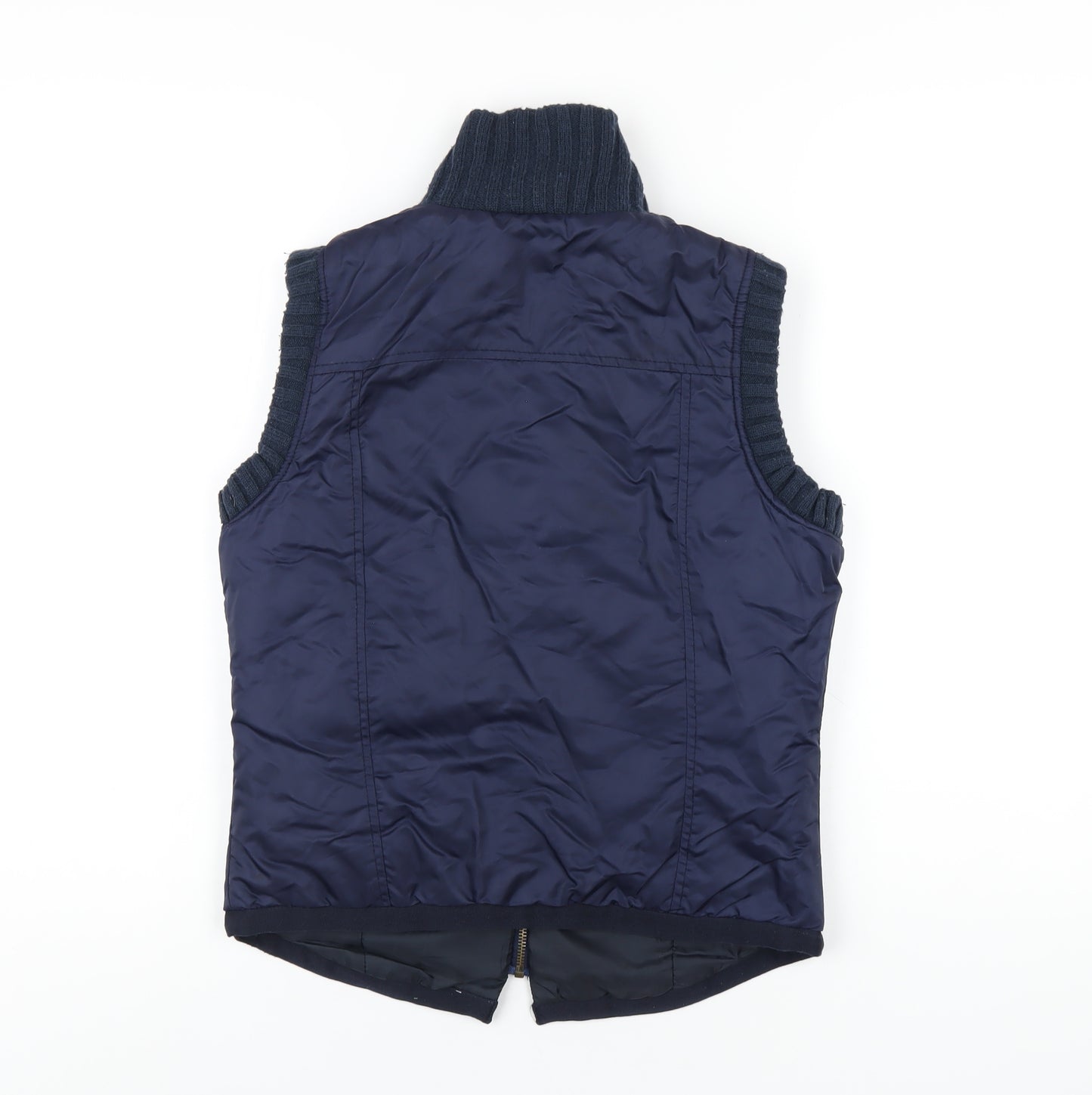 YAYA Womens Blue Gilet Waistcoat Size S Zip