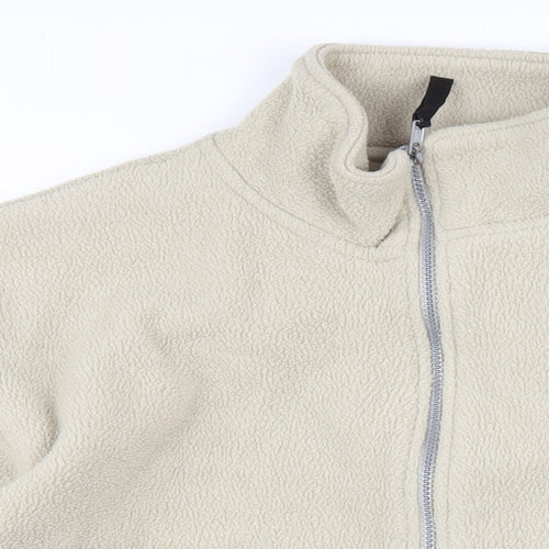 Classic Womens Beige Jacket Size S Zip