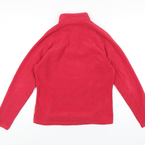 DECATHLON Womens Pink Polyester Pullover Sweatshirt Size L Zip