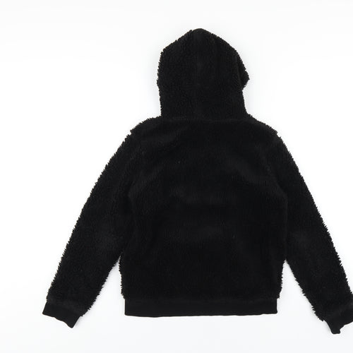 Hype Boys Black Polyester Pullover Hoodie Size 11-12 Years Pullover