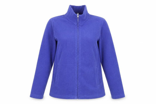 Front view of Bonprix women’s blue jacket, size S, zip