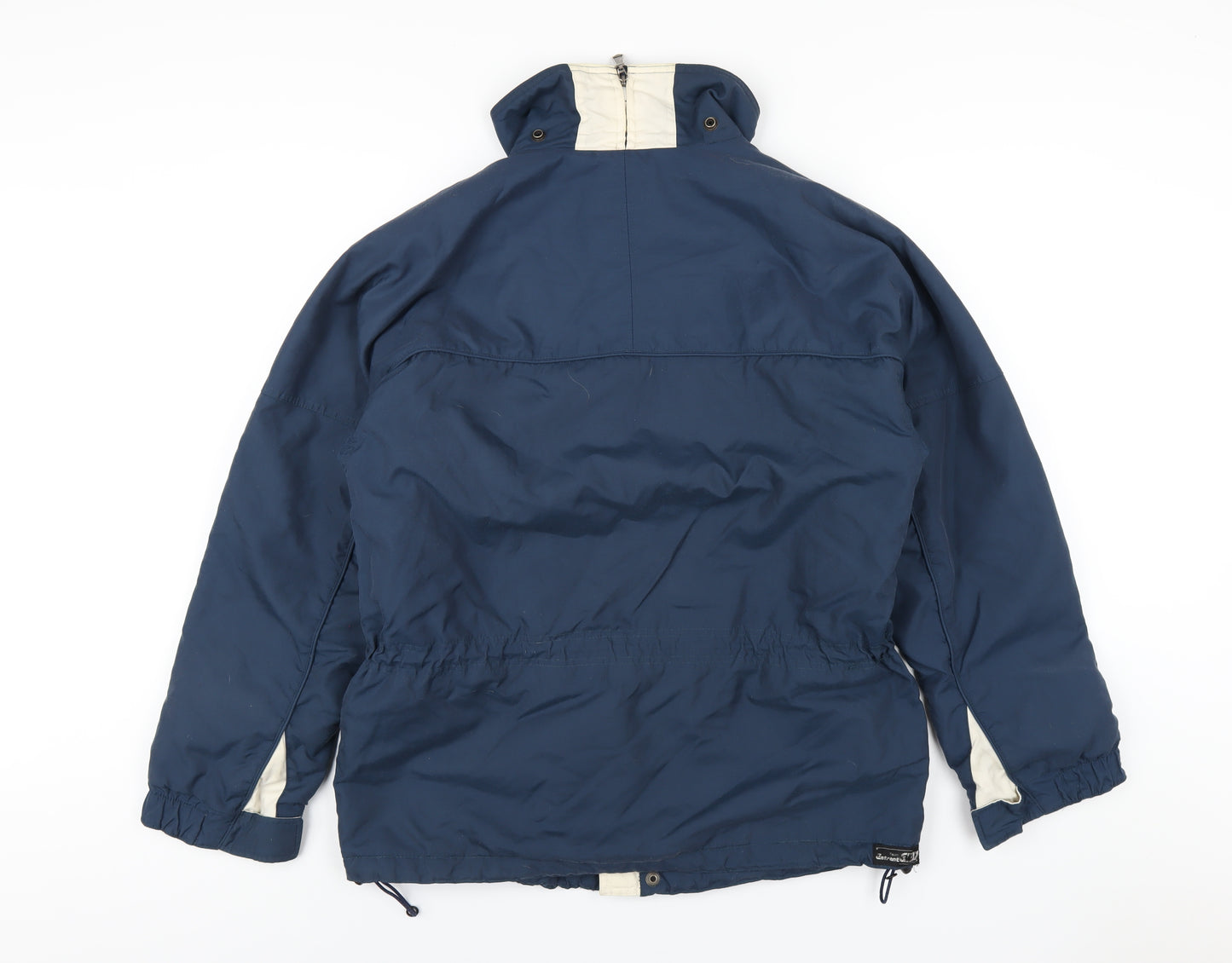 SOS Mens Blue Rain Coat Coat Size S Zip