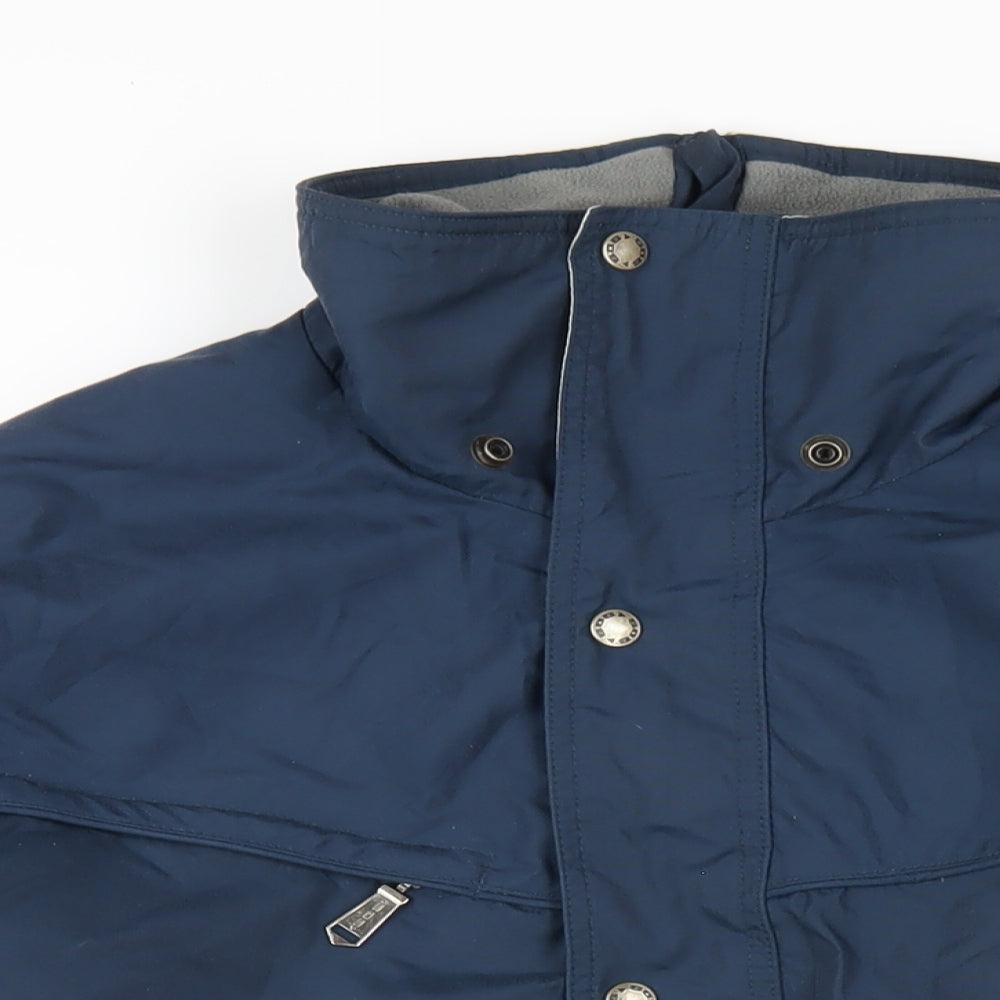SOS Mens Blue Rain Coat Coat Size S Zip