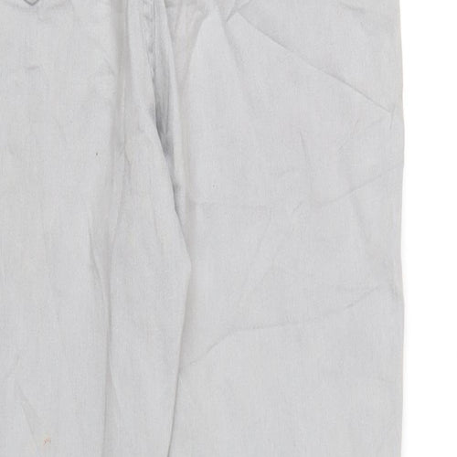 Marks and Spencer Womens Grey Cotton Skinny Jeans Size 14 L29 in Regular Zip