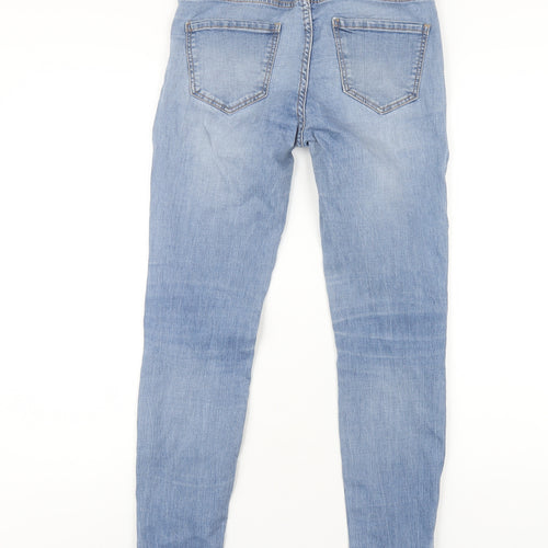 New Look Womens Blue Cotton Skinny Jeans Size 8 L27 in Regular Zip