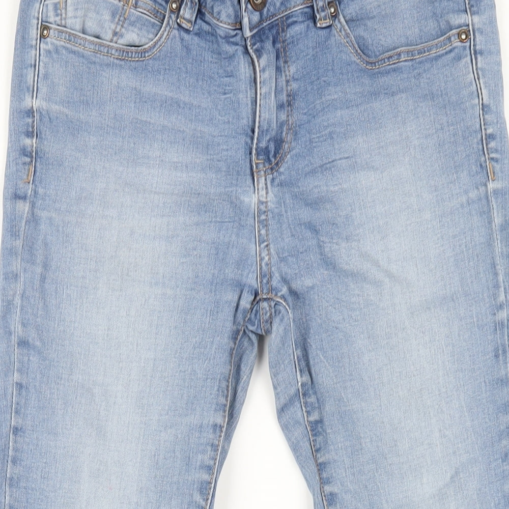 New Look Womens Blue Cotton Skinny Jeans Size 8 L27 in Regular Zip