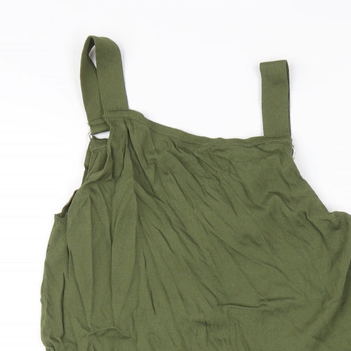 NEXT Womens Green Viscose Basic T-Shirt Size S Square Neck