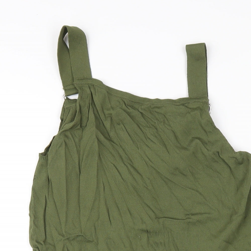 NEXT Womens Green Viscose Basic T-Shirt Size S Square Neck