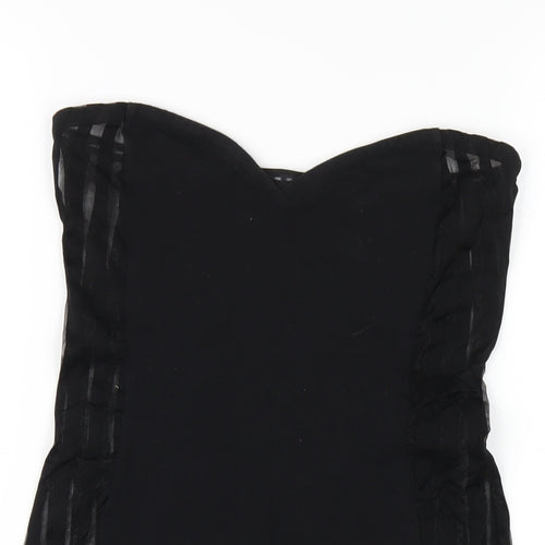 Motel Womens Black Viscose Mini Size S Sweetheart Pullover