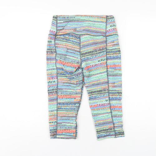 Victoria's Secret Womens Multicoloured Geometric Polyamide Capri Leggings Size S L16 in Regular Pullover