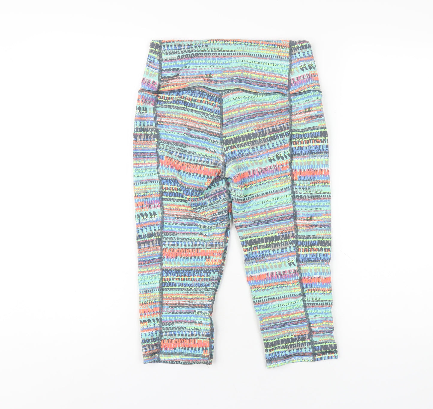 Victoria's Secret Womens Multicoloured Geometric Polyamide Capri Leggings Size S L16 in Regular Pullover