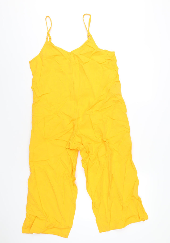 ASOS Womens Orange Vinyl Jumpsuit One-Piece Size 6 L23 in Pullover