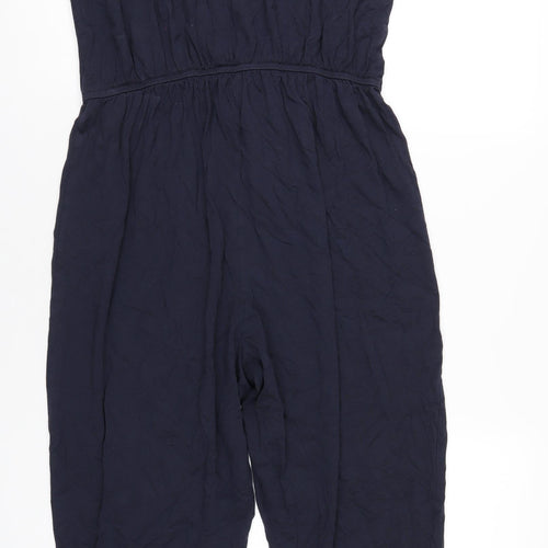 New Look Womens Blue Cotton Jumpsuit One-Piece Size 18 L27 in Pullover