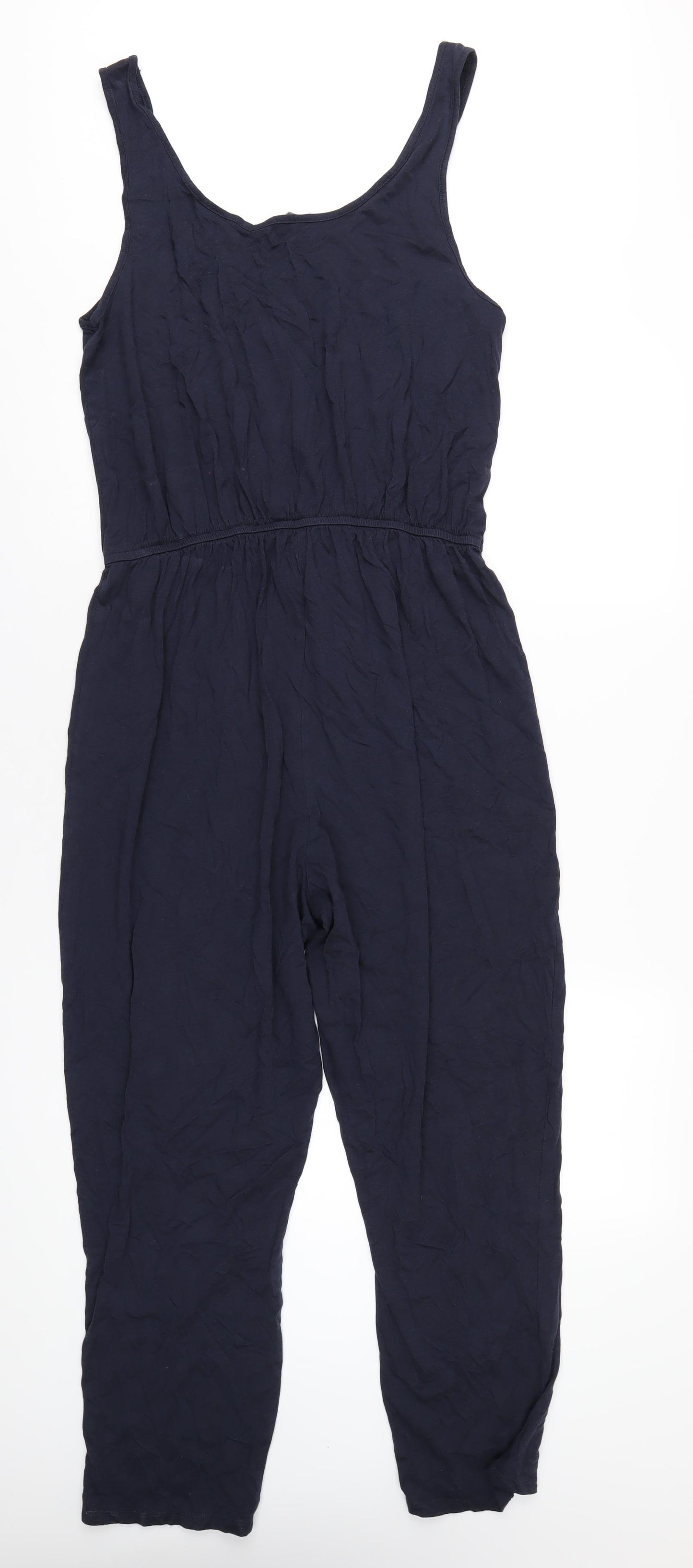 New Look Womens Blue Cotton Jumpsuit One-Piece Size 18 L27 in Pullover
