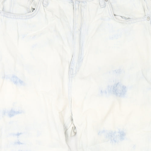 Pull&Bear Womens Blue Cotton Straight Jeans Size 12 L28 in Regular Zip
