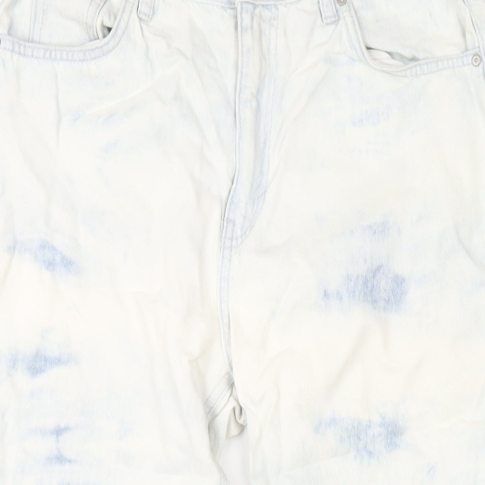 Pull&Bear Womens Blue Cotton Straight Jeans Size 12 L28 in Regular Zip