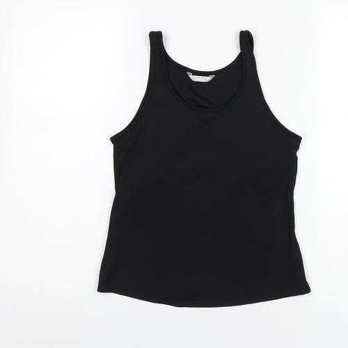 La Senza Womens Black Polyester Basic Tank Size 12 Scoop Neck