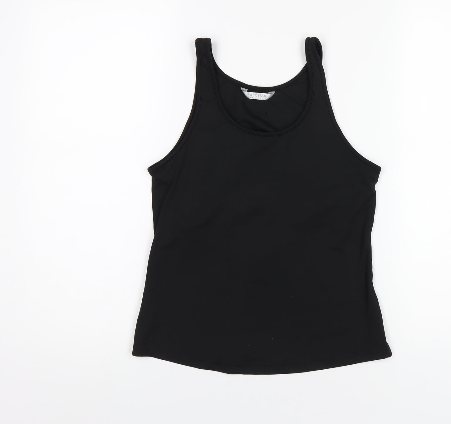 La Senza Womens Black Polyester Basic Tank Size 12 Scoop Neck