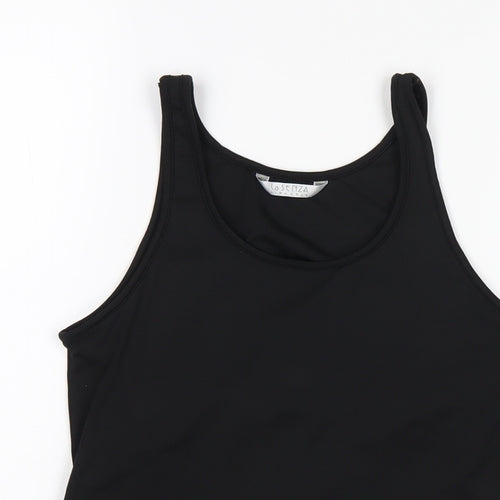 La Senza Womens Black Polyester Basic Tank Size 12 Scoop Neck