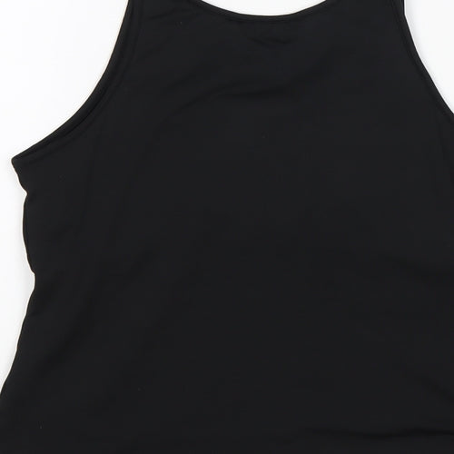 La Senza Womens Black Polyester Basic Tank Size 12 Scoop Neck