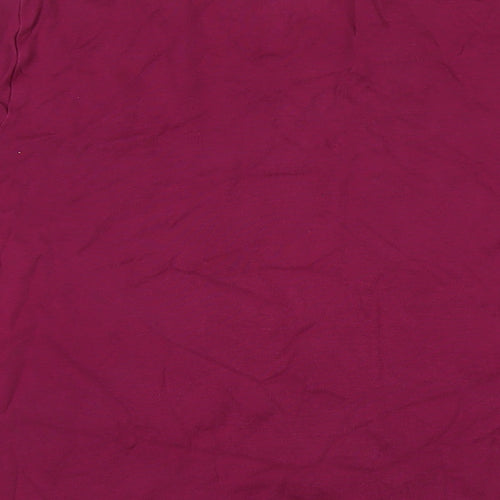 Gap Womens Purple Cotton Basic T-Shirt Size L Round Neck