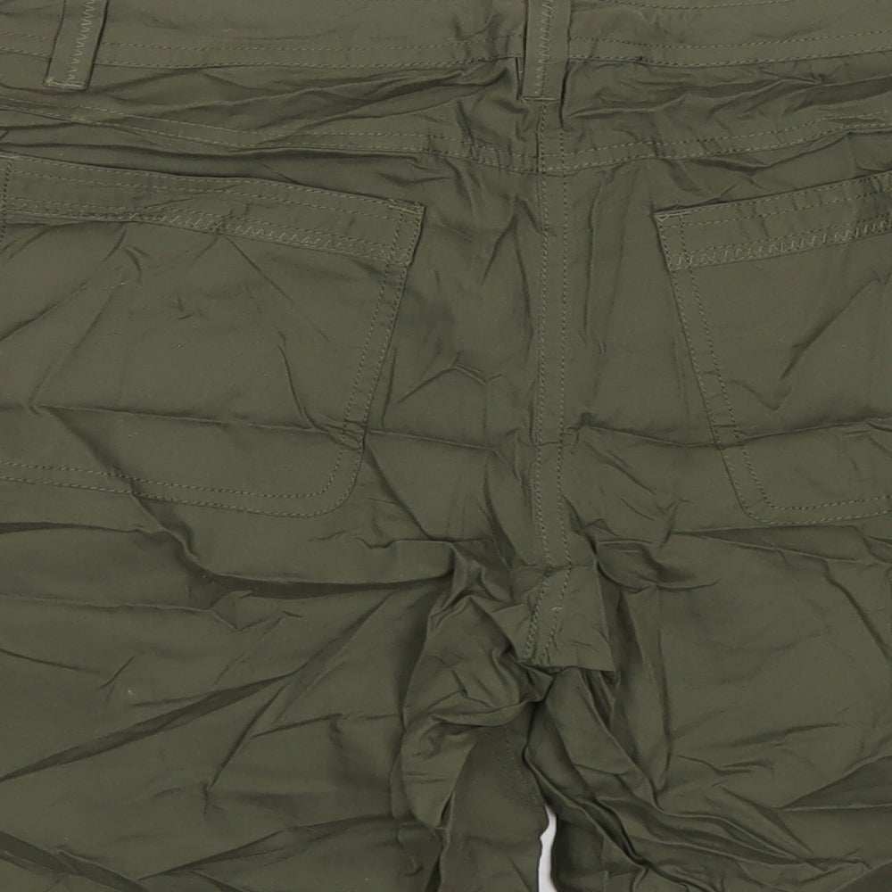 Very Womens Green Cotton Basic Shorts Size 16 L7 in Regular Zip