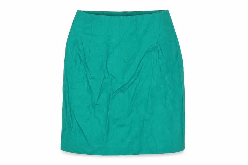 Chelsea Girl Womens Green Cotton A-Line Skirt Size 14 Zip