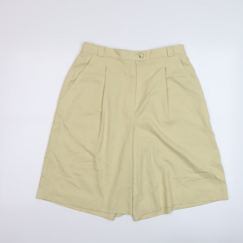 Neumann Womens Beige Polyester Culotte Shorts Size 16 L11 in Regular Button