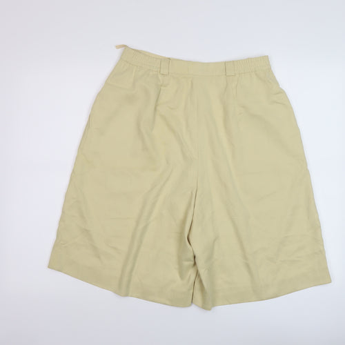 Neumann Womens Beige Polyester Culotte Shorts Size 16 L11 in Regular Button