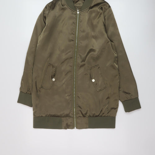 The Editors Market Womens Green Bomber Jacket Jacket Size S Zip