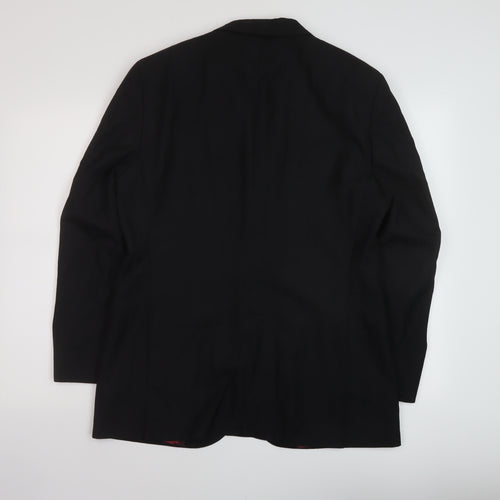 Ventuno 21 Mens Black Polyester Jacket Suit Jacket Size 40 Regular