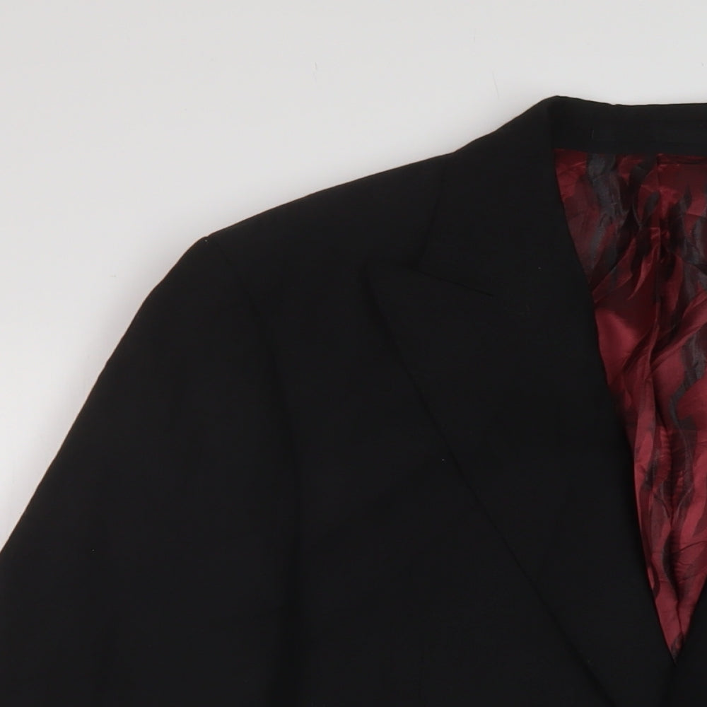 Ventuno 21 Mens Black Polyester Jacket Suit Jacket Size 40 Regular