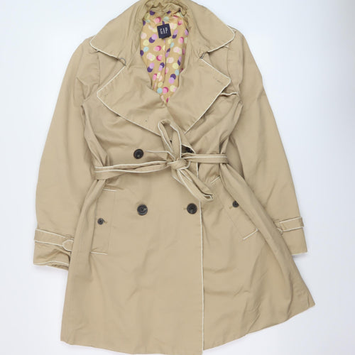 Gap Womens Beige Overcoat Coat Size S Button