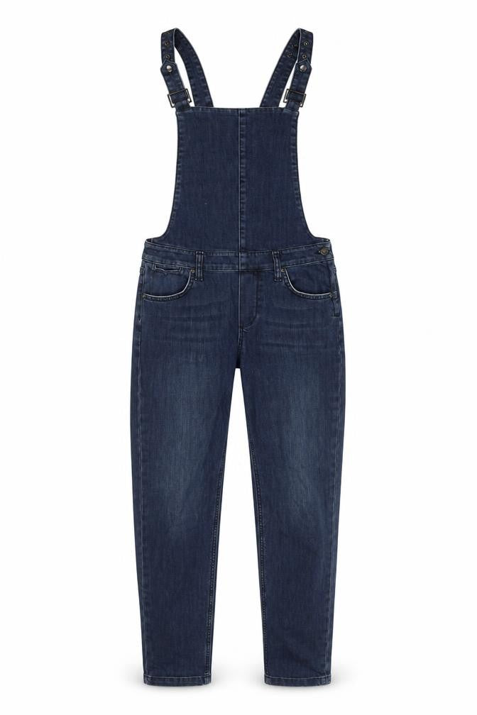 IDA Womens Blue Cotton Dungaree One-Piece Size S L30 in Button
