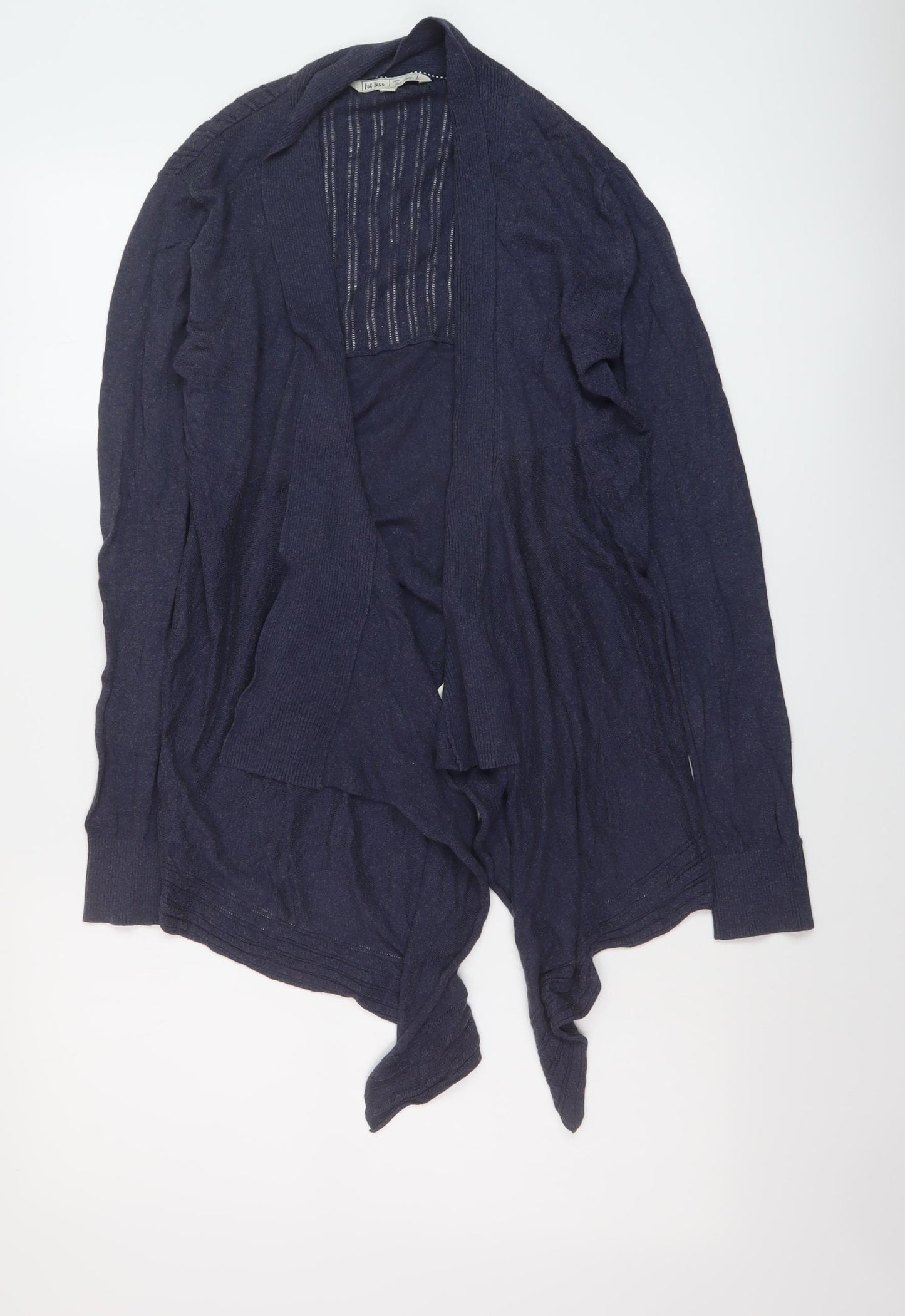 Fat Face Womens Blue V-Neck Cotton Cardigan Jumper Size 12