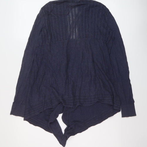 Fat Face Womens Blue V-Neck Cotton Cardigan Jumper Size 12