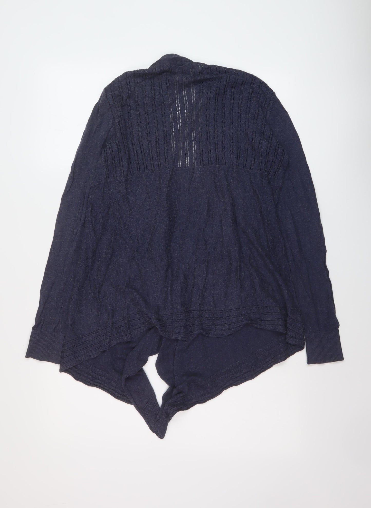 Fat Face Womens Blue V-Neck Cotton Cardigan Jumper Size 12
