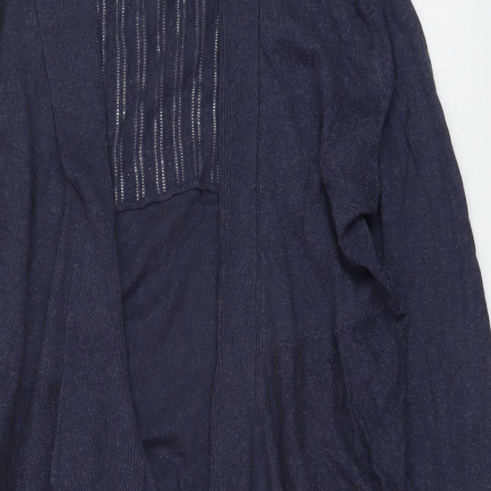 Fat Face Womens Blue V-Neck Cotton Cardigan Jumper Size 12