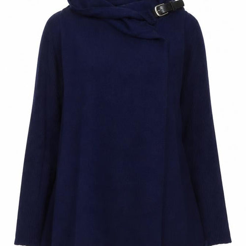 Lakeland Womens Blue Roll Neck Viscose Cardigan Jumper Size M