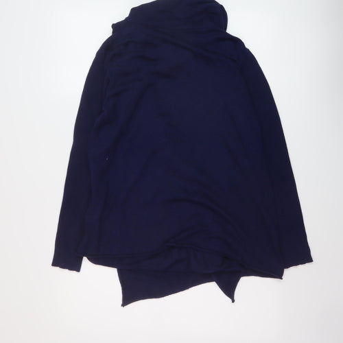 Lakeland Womens Blue Roll Neck Viscose Cardigan Jumper Size M