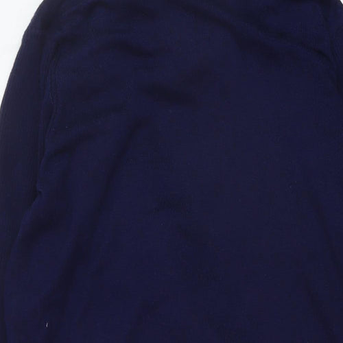 Lakeland Womens Blue Roll Neck Viscose Cardigan Jumper Size M