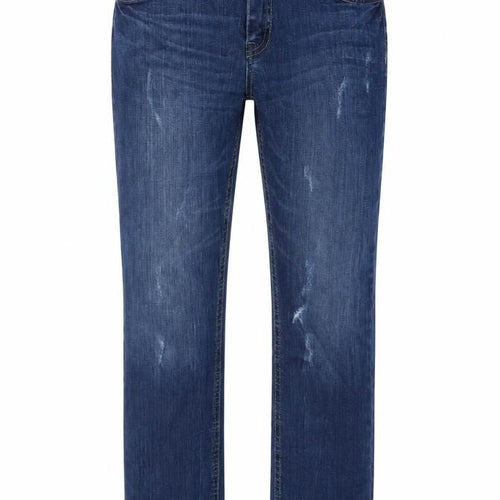 Blue Diamond Womens Blue Cotton Straight Jeans Size 12 L28 in Regular Button