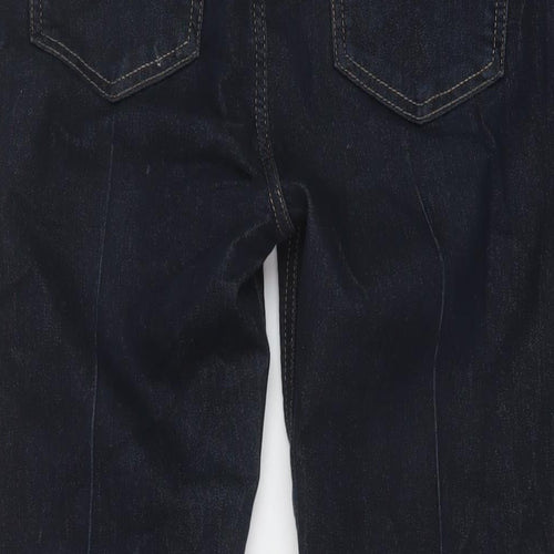 Marks and Spencer Womens Blue Cotton Bootcut Jeans Size 14 L26 in Regular Button
